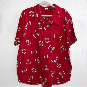 Disney Mickey button down short sleeve shirt